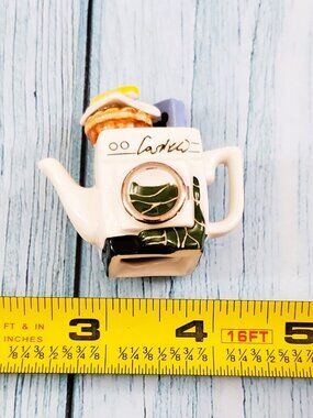 Paul Cardew Mini Miniature Teapot Washing Machine 2.5"  Made in England